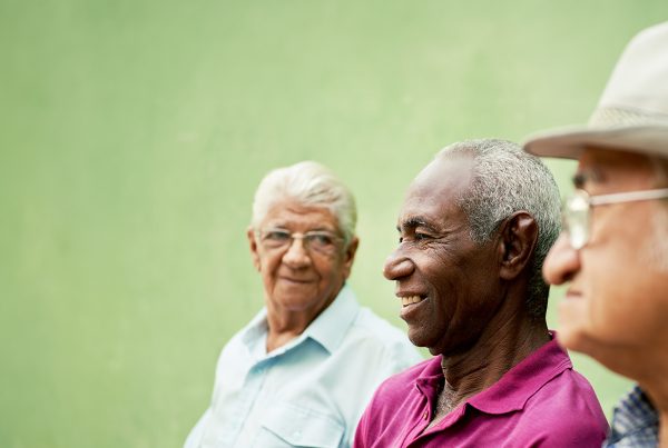 Senior Connection for Seniors in Central MA | Senior men sitting and smiling